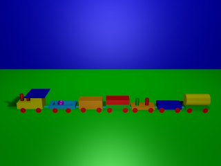 [Petit train termin&eacute; vu du dessus]